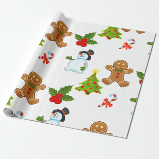 Papier Cadeau Vacances mignonnes de Noël d'enfants