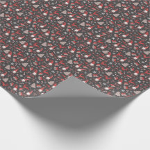 Vacances moderne rouge et gris Motif Gnome Envelop