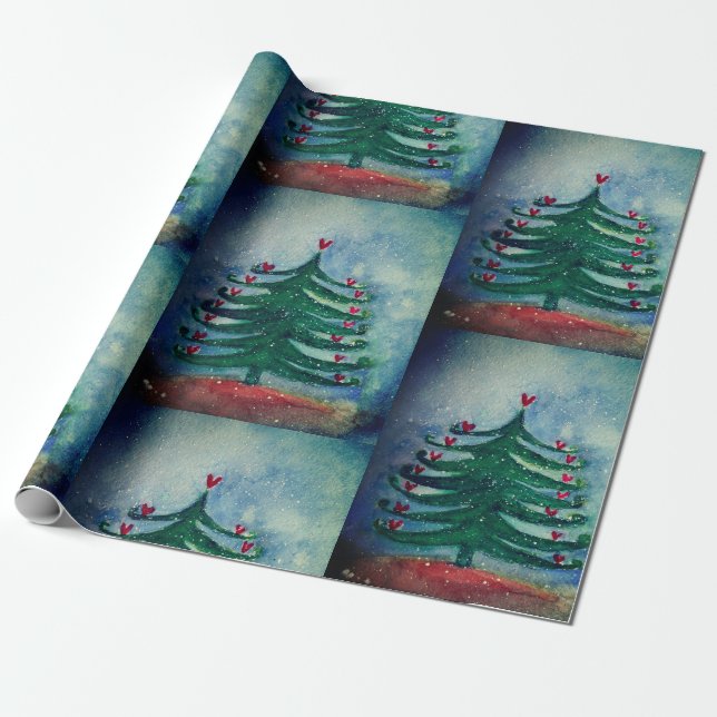 Papier Cadeau Vacances, Papier d'enveloppement d'hiver (Déroulé)