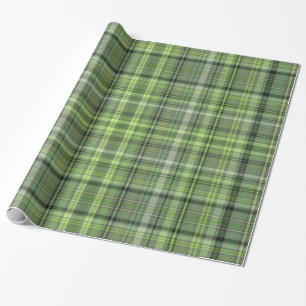 Papier Cadeau Vacances Plaid Buffalo Vert