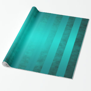 Papier Cadeau Vacances turquoises rayées luxueuses