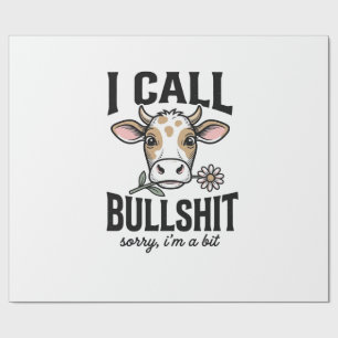Papier Cadeau Vache drôle que j'appelle design de t-shirt vintag