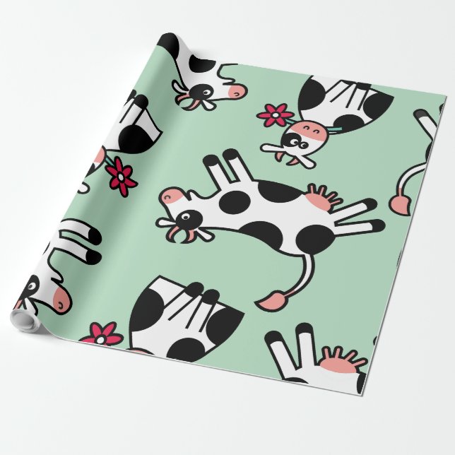 Papier Cadeau Vache Lolailo 22 (Déroulé)