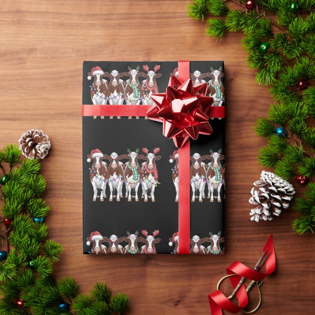 Papier Cadeau Vache Noël Vache Louvain Cadeau Vacances ferme (Cadeau de vacances)