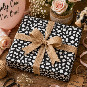 Papier Cadeau Vache Sainte Je Suis Une Cow-Girl 1er Anniversaire