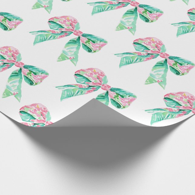 Papier Cadeau Vaches florales roses et turquoise (Coin)