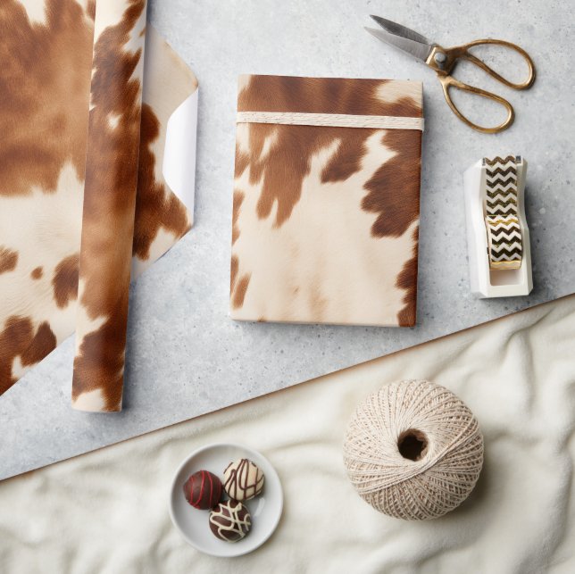 Papier Cadeau Vachette à crème Brown occidentale (Artisanat)
