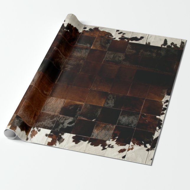 Papier Cadeau Vachette Brown rustique (Déroulé)
