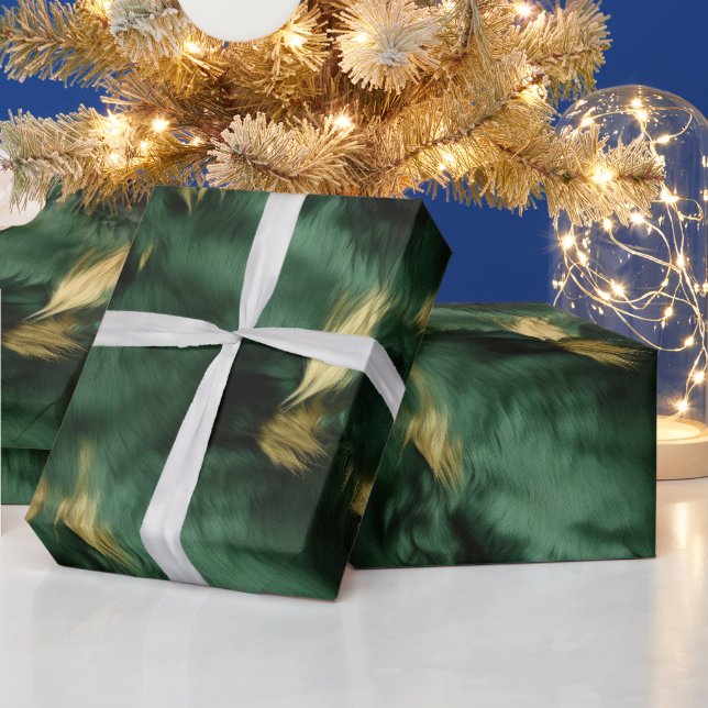 Papier Cadeau Vachette verte du sud-ouest de l'or (Vacances)