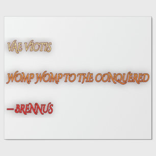 Papier Cadeau Vae Victis Womp Womp Citation Typographie Humour N
