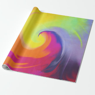 Papier Cadeau Vague d'aquarelle - papier d'emballage