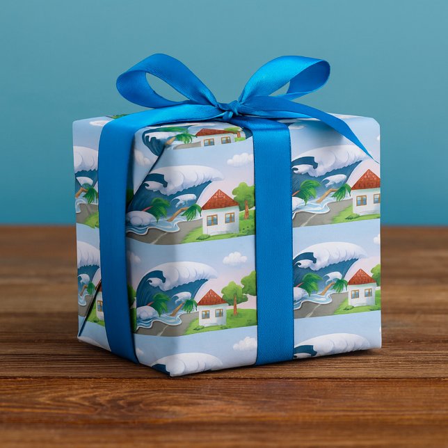 Papier Cadeau Vague du tsunami (Créateur téléchargé)