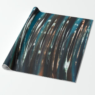 Papier Cadeau Vague en bleu foncé