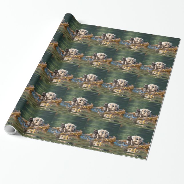 Papier Cadeau Vague Louter de mer (Déroulé)
