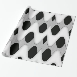 Papier Cadeau Vague noire et blanche