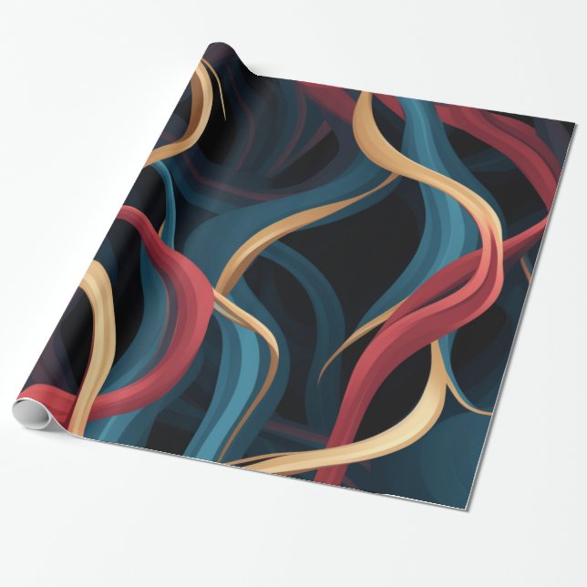 Papier Cadeau Vagues colorées (Déroulé)