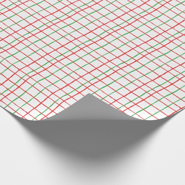 Papier Cadeau Vagues de Noël des Rouges et des Verts (Coin)