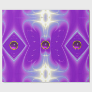 PAPIER CADEAU VAGUES LUMINEUSES ULTRA VIOLET ABSTRAITES, ÉPAULES