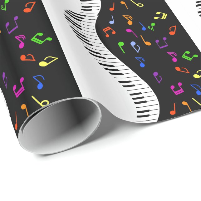 Papier Cadeau Vagues musicales (Coin rond)