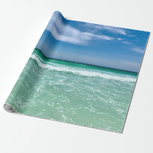 Papier Cadeau Vagues tropicales d'océan Belle plage