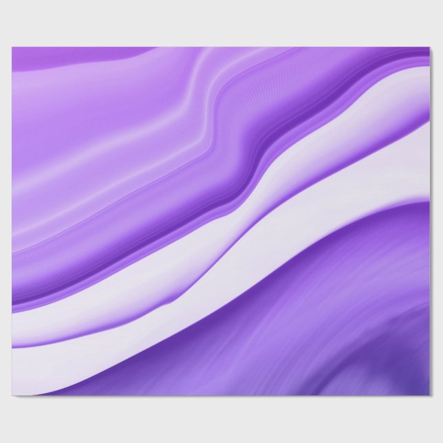 Papier Cadeau Vagues violettes dans les flux pastel (Plat)