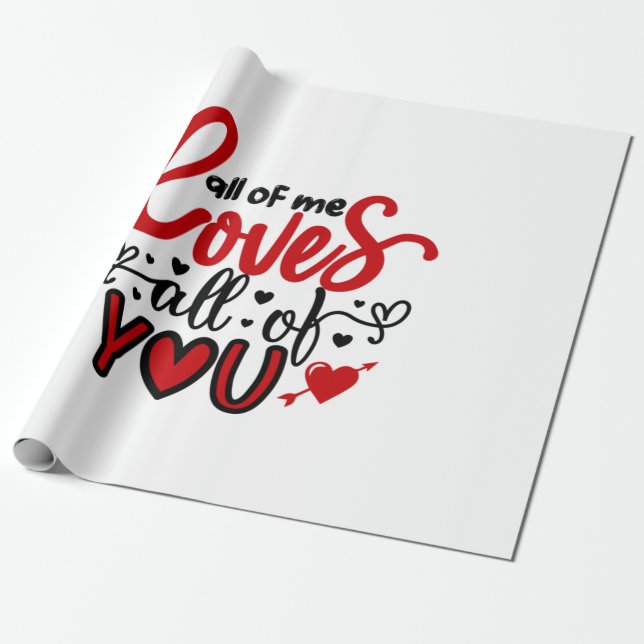 Papier Cadeau Valentine Art All Me Aime Tous (Déroulé)