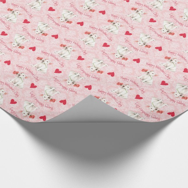 Papier Cadeau Valentine Bull Terrier (Coin)
