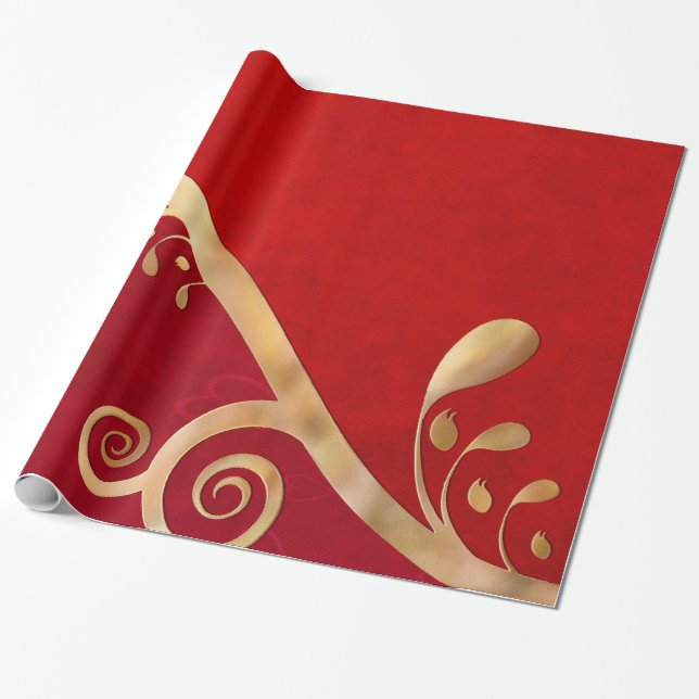Papier Cadeau Valentine Élégance TOUTES TAILLES (Déroulé)