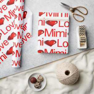 Papier Cadeau Valentine's Day Envelopper Papier Amour Mimi Coeur