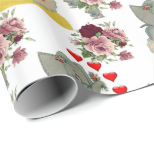 Papier Cadeau Valentine's Day Wrapping Papier Elephant
