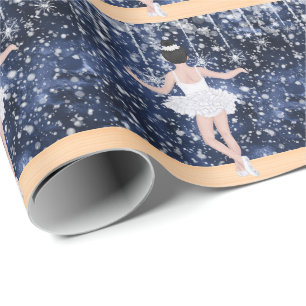 Papier Cadeau Valse de Ballerina de la Ballet des flocons de nei