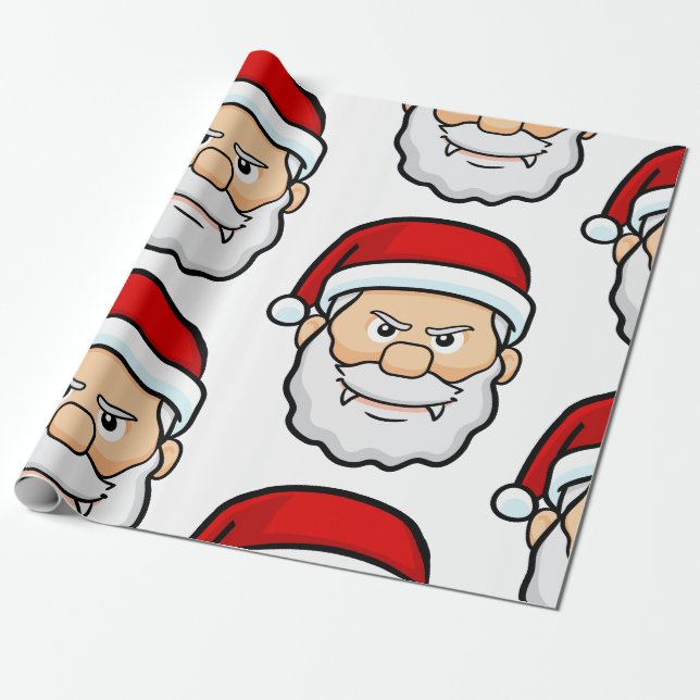 Papier Cadeau vampire de noël père Noël (Déroulé)