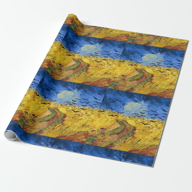 Papier Cadeau Van Gogh Champs de blé Impressionniste Peinture (Déroulé)