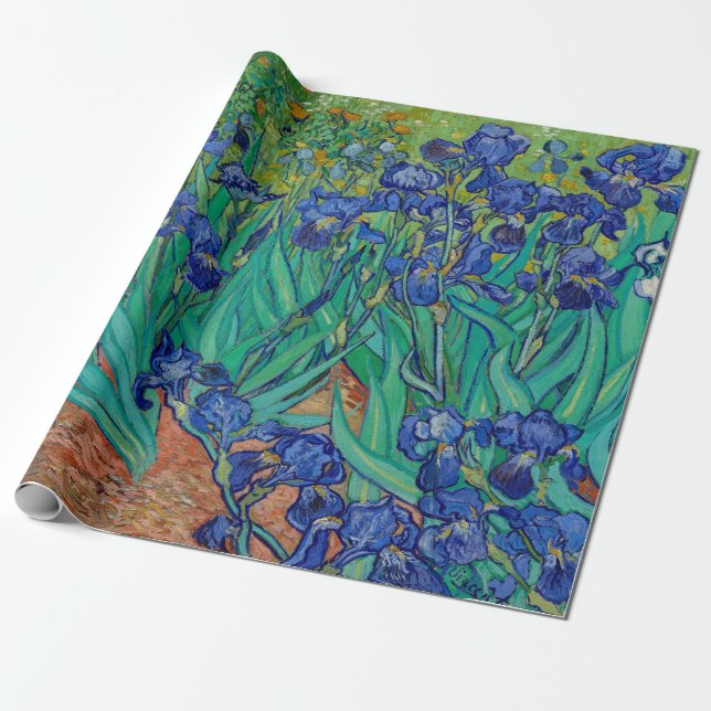 Papier Cadeau Van Gogh Irises Floral Peinture (Déroulé)