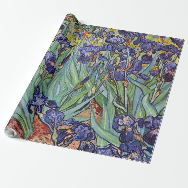 Papier Cadeau Van Gogh Irises Peinture impressionniste (Déroulé)
