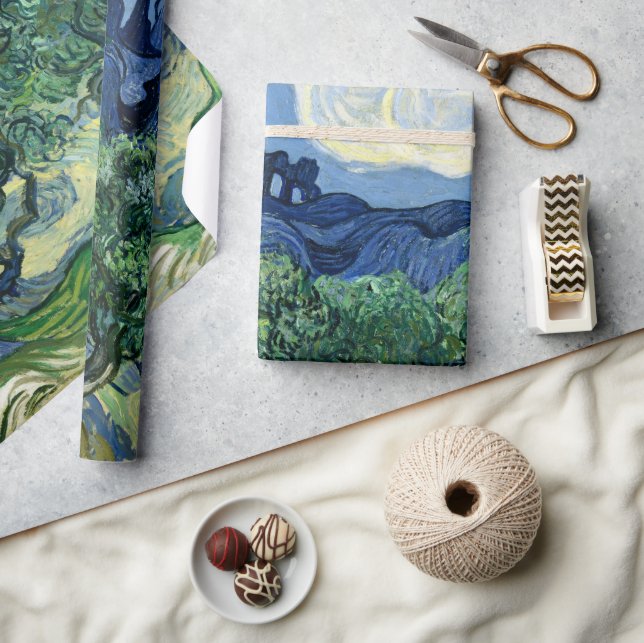 Papier Cadeau Van Gogh La peinture paysagère des oliviers (Artisanat)