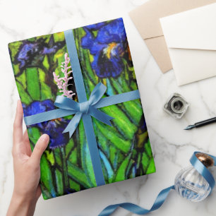 Papier Cadeau Van Gogh peinture, Irises,