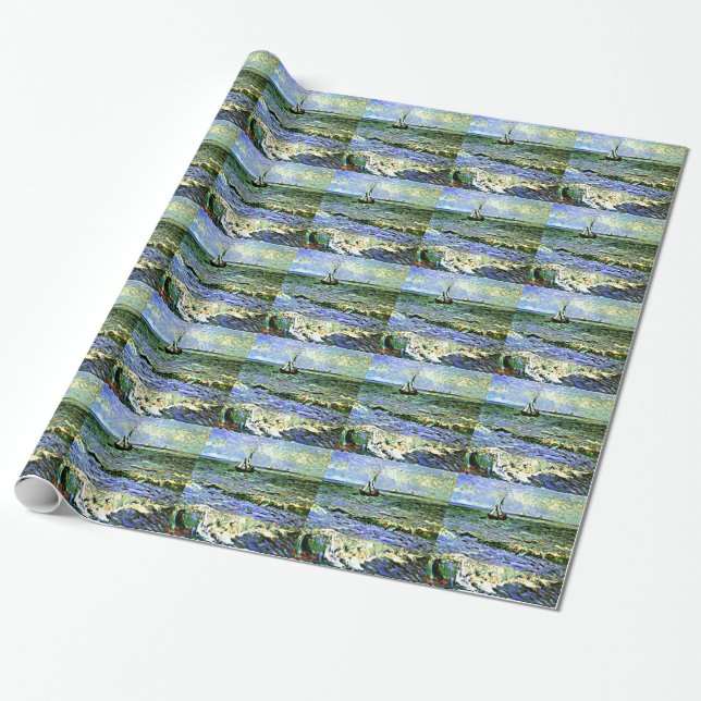 Papier Cadeau Van Gogh peinture, Seascape, (Déroulé)