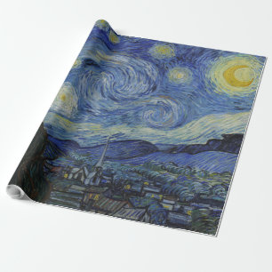 Papier Cadeau Van Gogh, Starry Nigh, peinture classique