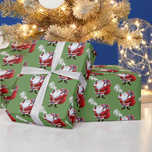 Papier Cadeau VAPE   Vaping 2 Père Noël Joyeux Noël