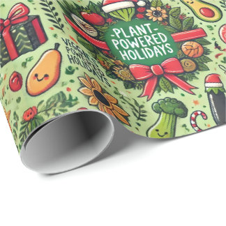 Papier Cadeau Vegan-Friendly Christmas Wrapping Paper