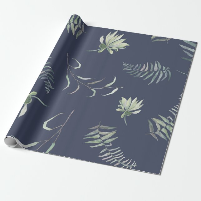 Papier Cadeau Végétation florale (Déroulé)