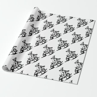 Papier Cadeau Vélo et cavalier simples de Motorcross