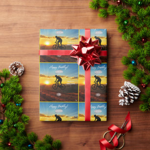 Papier Cadeau Vélo Rider Anniversaire Cadeau Envelopper n'import