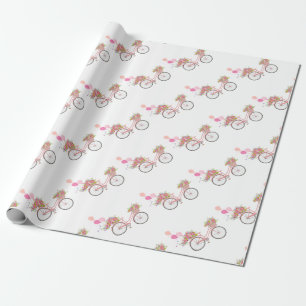 Papier Cadeau Vélo rose lunatique