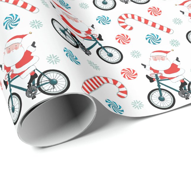 Papier cadeau Vélo Vacances (Coin rond)