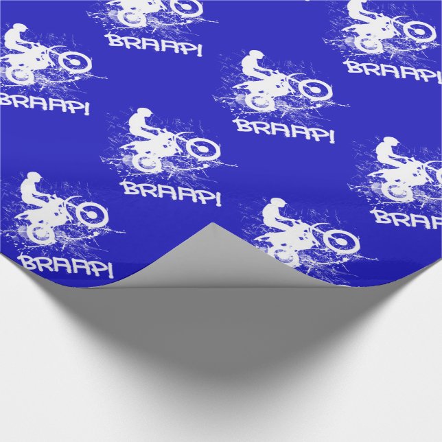 Papier Cadeau Vélos Motocross Dirt Bikers Boud Splatter Braap! (Coin)