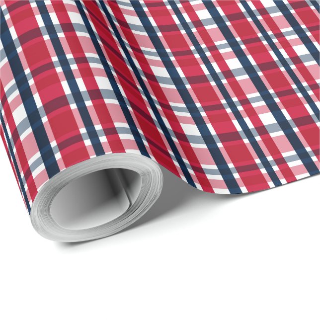 Papier Cadeau Ventilateur sportif Washington Rouge Blanc Bleu Pl (Coin rond)