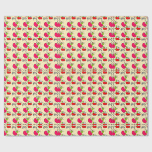 Papier Cadeau Verger de Pommes Sucrées