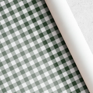 Papier Cadeau Vérification de Noël Buffalo vert foncé